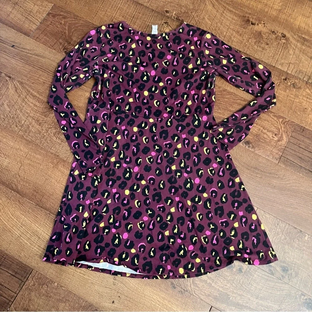 Justice girls LS long sleeve animal print dress Sz 16/18+ plus